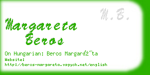 margareta beros business card